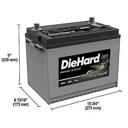Battery: 24F Group Size, 710 CCA, 885 CA, 120 Minute Reserve Capacity