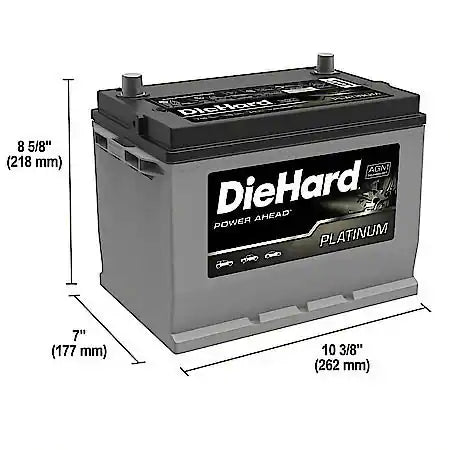 Battery: 124R Group Size, 700 CCA, 875 CA, 110 Minute Reserve Capacity, For High Electrical Demands