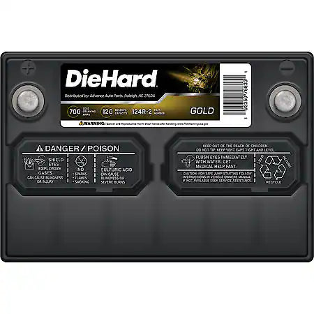 Battery: 124R Group Size, 700 CCA, 875 CA, 120 Minute Reserve Capacity, Maximum Starting Power
