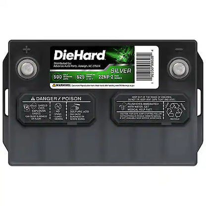 Battery: 22NF Group Size, 500 CCA, 625 CA, 85 Minute Reserve Capacity, Reliable Starting Power