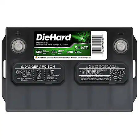 Battery: 22NF Group Size, 500 CCA, 625 CA, 85 Minute Reserve Capacity, Reliable Starting Power