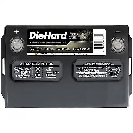 Battery: 24F Group Size, 750 Cold Cranking Amperage, 935 Cranking Amperage, 130 Minute Reserve Capacity