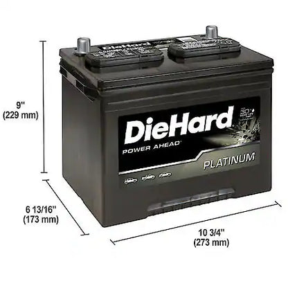 Battery: 24F Group Size, 750 Cold Cranking Amperage, 935 Cranking Amperage, 130 Minute Reserve Capacity