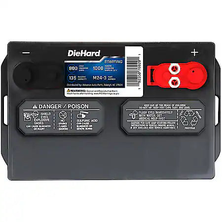 Battery: 24M Group Size, 800 CCA, 1000 CA, 135 Minute Reserve Capacity