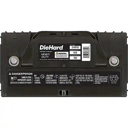 Battery: 31P Group Size, 760 CCA, 910 CA, 170 Minute Reserve Capacity, Heavy-Duty