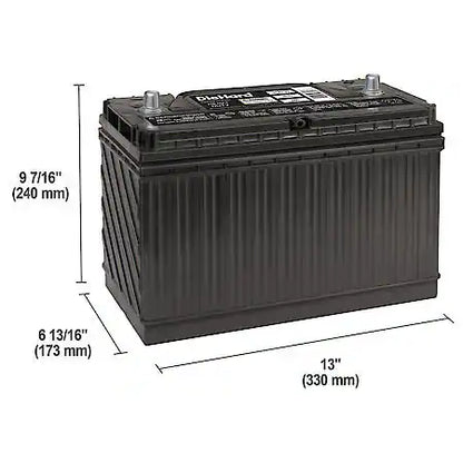Battery: 31P Group Size, 760 CCA, 910 CA, 170 Minute Reserve Capacity, Heavy-Duty